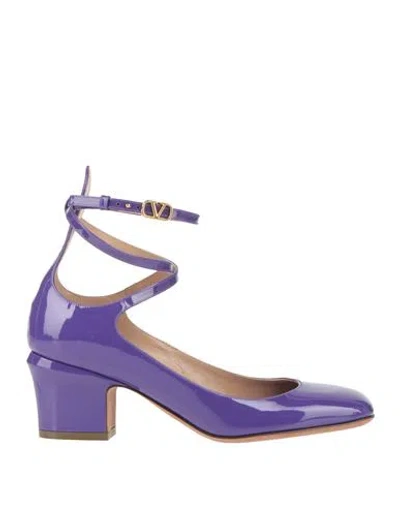 VALENTINO GARAVANI VALENTINO GARAVANI WOMAN PUMPS MAUVE SIZE 6 SOFT LEATHER