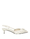 Valentino Garavani Woman Pumps Off White Size 8 Soft Leather