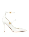Valentino Tiptoe 100mm Patent Pumps In Off White