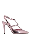 Valentino Garavani Woman Pumps Pink Size 11 Leather