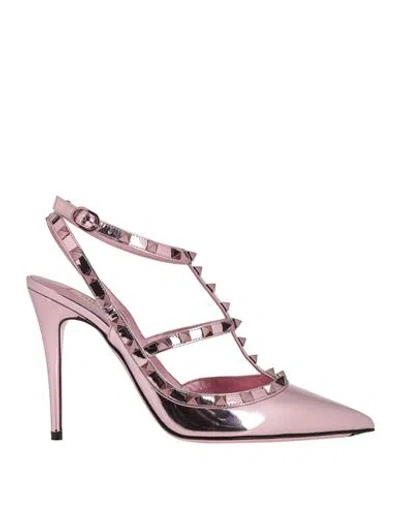Valentino Garavani Woman Pumps Pink Size 11 Leather