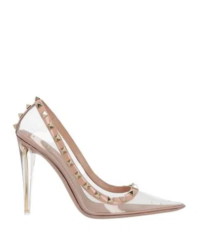 Valentino Garavani Woman Pumps Pink Size 7 Plastic, Leather
