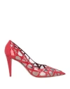 Valentino Toile Iconographe Pvc And Patent Leather Pumps In Red
