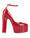 Valentino Garavani Woman Pumps Red Size 8 Leather