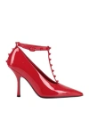 Valentino Garavani Woman Pumps Red Size 8 Leather In Red