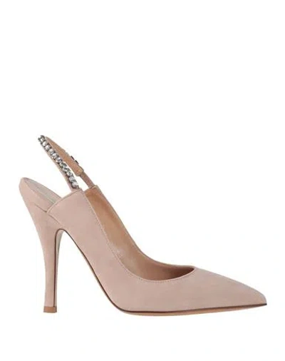 Valentino Garavani Woman Pumps Taupe Size 6 Leather