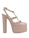 Valentino Garavani Woman Pumps Dove Grey Size 7 Soft Leather