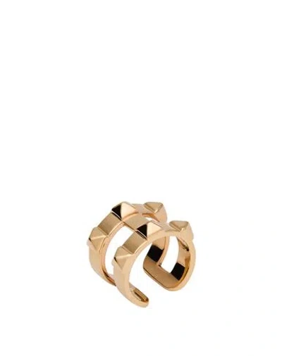 Valentino Garavani Woman Ring Gold Size 5.5 Metal