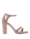 Valentino Garavani Woman Sandals Antique Rose Size 10 Leather In Pink