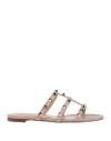 Valentino Garavani Woman Sandals Antique Rose Size 8 Leather In Pink