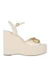 Valentino Garavani Woman Sandals Beige Size 11 Soft Leather