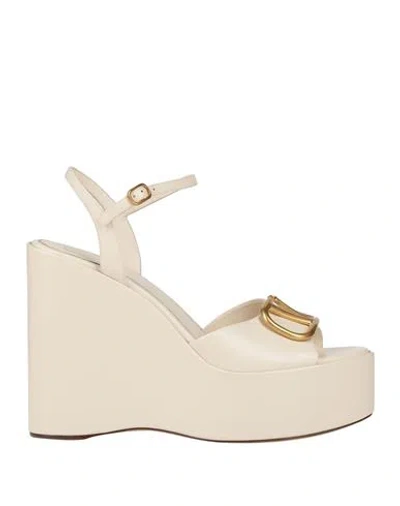 Valentino Garavani Woman Sandals Beige Size 11 Soft Leather