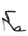 Valentino Garavani Woman Sandals Black Size 10 Leather In Black