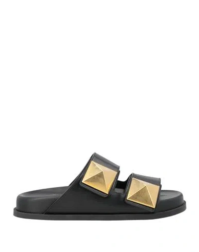 Valentino Garavani Woman Sandals Black Size 5 Leather