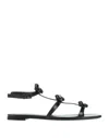 Valentino Garavani Black Leather Sandals