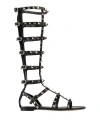 Valentino Garavani Woman Sandals Black Size 7 Leather