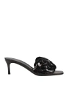 Valentino Garavani Woman Sandals Black Size 7.5 Leather