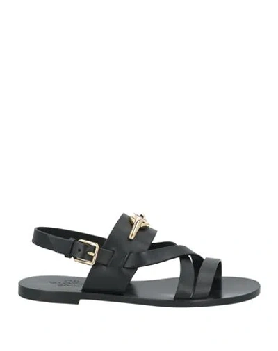 Valentino Garavani Woman Sandals Black Size 7.5 Leather
