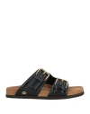 Valentino Fussfriend Leather Slides In Black