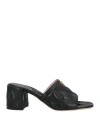 Valentino Garavani Woman Sandals Black Size 8 Leather In Black