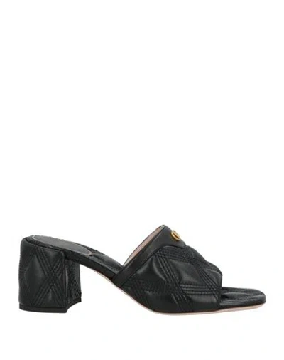 Valentino Garavani Woman Sandals Black Size 8 Leather