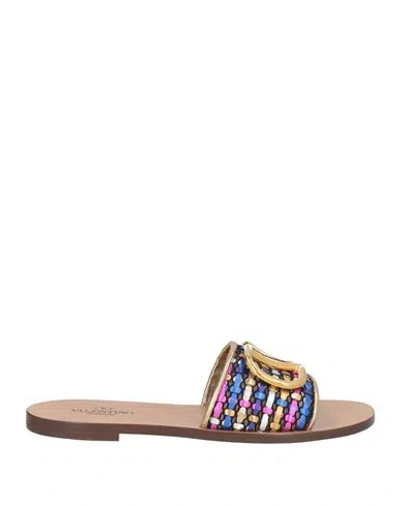 Valentino Garavani Woman Sandals Blue Size 7 Leather