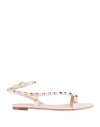 Valentino Garavani Woman Sandals Blush Size 6.5 Leather In Pink