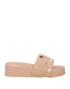 Valentino Garavani Woman Sandals Blush Size 7 Leather In Pink