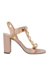 Valentino Garavani Woman Sandals Blush Size 7.5 Leather In Pink