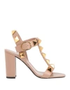 Valentino Garavani Woman Sandals Blush Size 7.5 Leather In Pink