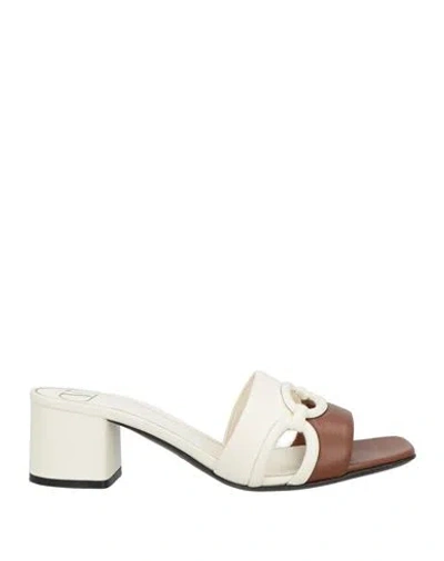 Valentino Garavani Woman Sandals Brown Size 6.5 Leather