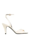 Valentino Garavani Woman Sandals Cream Size 11 Leather In White