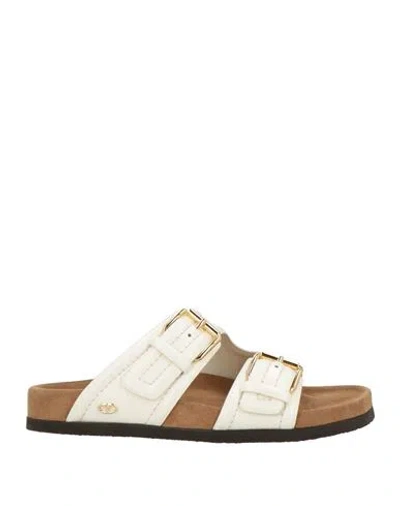 Valentino Garavani Woman Sandals Cream Size 6.5 Leather In White