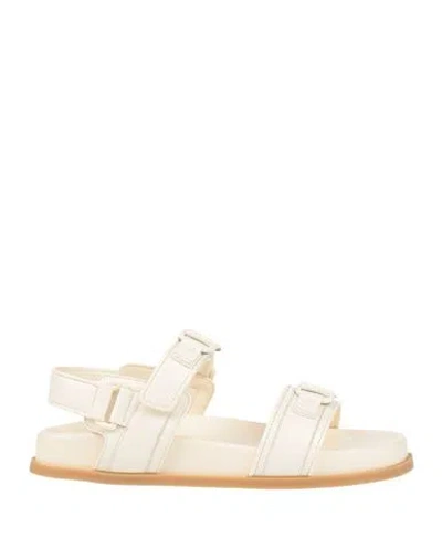 Valentino Garavani Woman Sandals Cream Size 7 Leather In White