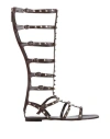 Valentino Garavani Woman Sandals Dark Brown Size 7.5 Leather In Brown