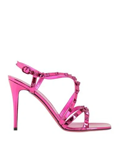 Valentino Garavani Rockstud 100mm Ankle-strap Stiletto Sandals In Pink