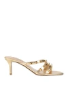 Valentino Garavani Woman Sandals Gold Size 5 Leather