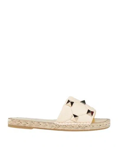 Valentino Garavani Woman Sandals Ivory Size 7 Leather In White