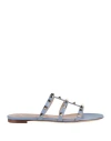 Valentino Garavani Woman Sandals Light Blue Size 7 Leather