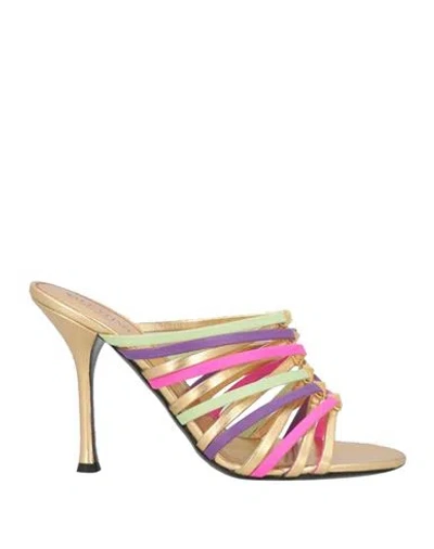 Valentino Garavani Woman Sandals Light Green Size 8 Leather