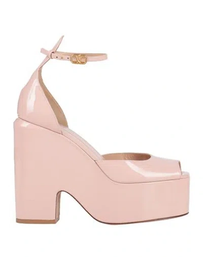 Valentino Garavani Woman Sandals Light Pink Size 7 Soft Leather