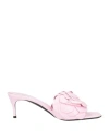 Valentino Garavani Woman Sandals Light Pink Size 8 Leather