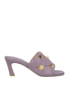 Valentino Garavani Woman Sandals Lilac Size 8 Leather In Purple