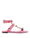 Valentino Garavani Woman Sandals Magenta Size 5 Leather