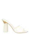 Valentino One Stud 105 Patent Sandal In White