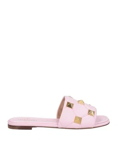 Valentino Garavani Woman Sandals Pink Size 5.5 Leather