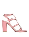 Valentino Garavani Woman Sandals Pink Size 7.5 Leather