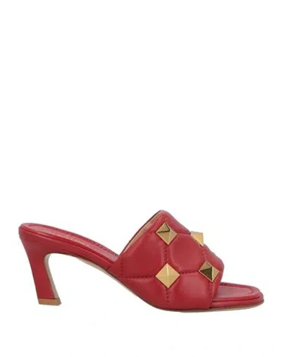 Valentino Garavani Woman Sandals Red Size 5 Leather