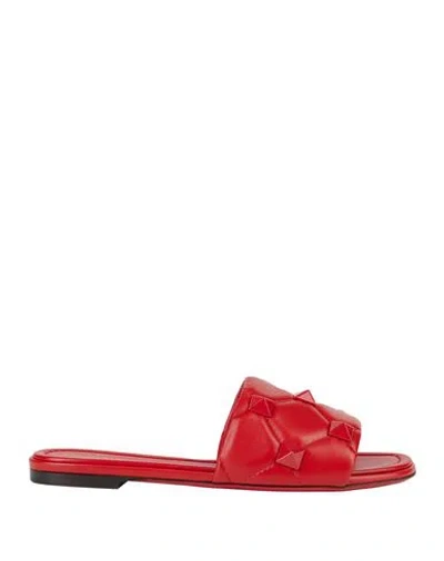 Valentino Garavani Woman Sandals Red Size 7 Leather
