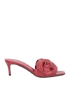 Valentino Garavani Woman Sandals Red Size 8 Leather